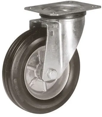 Produktfoto 1 von LAG Drehbar Rolle, Rad ø 100 mm, 80 kg, Ges H. 128 mm, Rad B. 30 mm