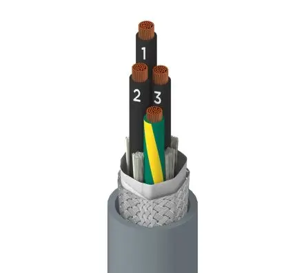 Produktfoto 1 von Alpha Wire Xtra-Guard FLEX Performance Cable Mehrkern-Industriekabel, 4-adrig Grau Geschirmt, 305 m, Thermoplastisches