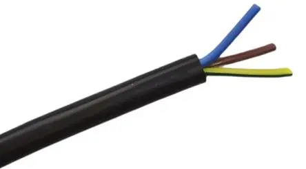 RS PRO Netzkabel, 3-adrig Schwarz /Ø 9.2 mm Außen-ø , 25 m 200 °C, 450V, Silikongummi