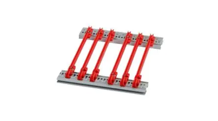 Produktfoto 1 von nVent SCHROFF 64568 Führungsschiene B. 2mm L. 220 mm Polycarbonat Rot