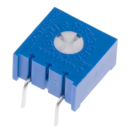 Bourns 3386 1-Gang Durchsteckmontage Trimm-Potentiometer, Einstellung von oben, 10 kΩ, 10 %, 0.5 W, Stift, L. 9.53 mm