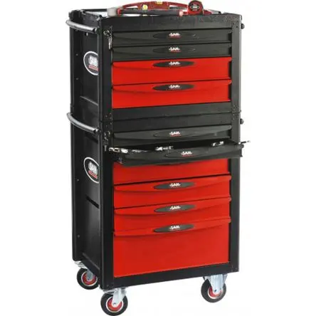 Produktfoto 1 von SAM Blech Rollenschrank, Typ Werkzeugschrank 9 Schubladen mit Rädern, 1.12 m x 80cm x 1.2 m