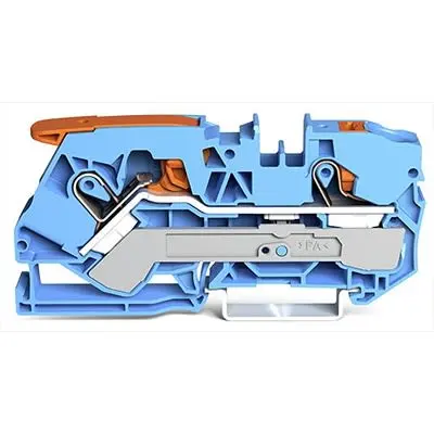 Produktfoto 1 von WAGO TOPJOB S Anschlussklemmenblock DIN-Schiene 1 Blau, 10mm², 550V Einsteck-Anschluss ATEX, IECE