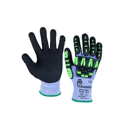 Produktfoto 1 von GUYARD BOA CHOC Handschuhe Größe 9 Hochdichtes Polyethylen Schwarz, Grün Nitril 20