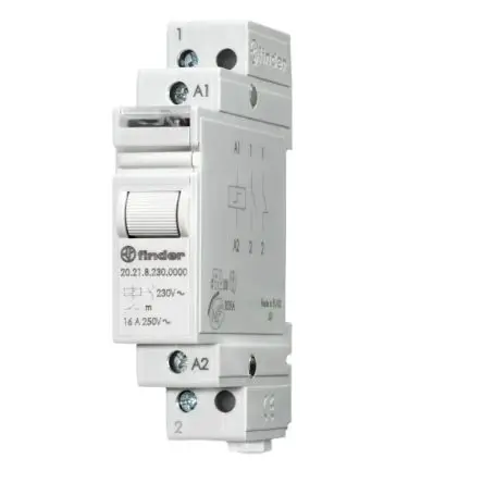 Produktfoto 1 von Finder 20 Relais ohne Verriegelung 12V Spule 1 Schließer DIN-Hutschiene 16A 27 Ω 6.5 VA