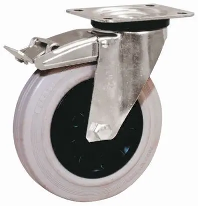 Produktfoto 1 von LAG Gebremst, schwenkbar Rolle, Rad ø 100 mm, 85 kg, Ges H. 128 mm, Rad B. 30 mm