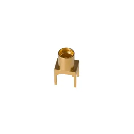 Produktfoto 1 von Huber+Suhner 96_MMP Buchse Koaxialsteckverbinder Koaxialer PCB-Stecker, Oberfläche, 50 Ω SMD, Gerade