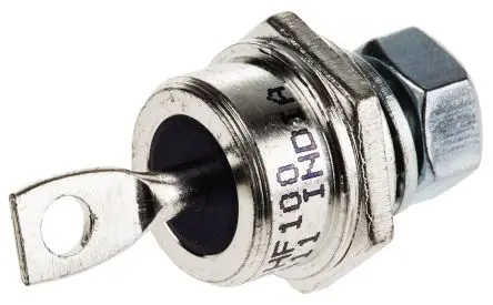 Produktfoto 1 von Vishay VS-40HF Schraubanschlussklemme Diode Wechselnd Kathoden-Bolzen, 1 kV / 40 A, 2-Pin DO-203AB