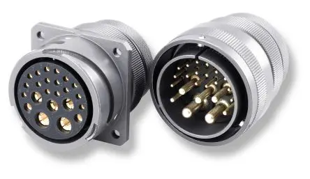 Amphenol Air LB, VG95234 Kupferlegierung Rundsteckverbinder Gerade, 5-polig, 50V, Flanschmontage, Gehäuse 32 mm Stecker,