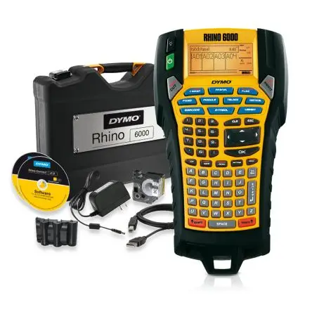 Produktfoto 1 von Dymo DYMO RHINO 6000 Etikettendrucker-Kit bis 24 mm Etiketten Tragbares Gerät Tastatur, EU mit ABC Tastatur