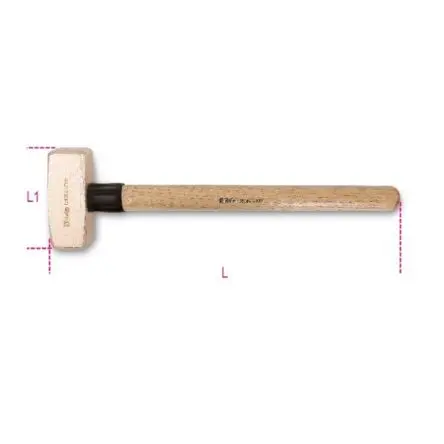 Produktfoto 1 von BETA Hammer, Fäustel 1.8 kg Nicht parkend Holz-Stiel 400mm