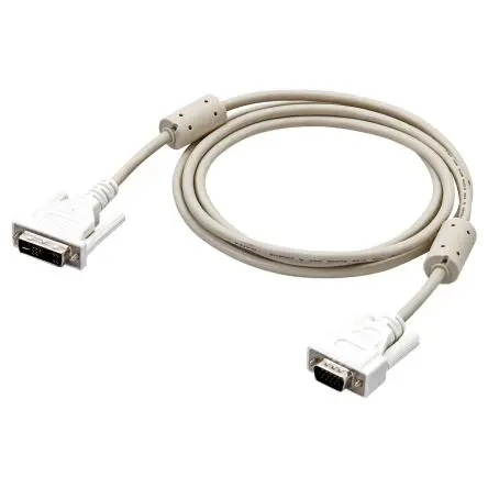 Produktfoto 1 von Omron DVI-Kabel A DVI-D - Stecker B D-SUB - Stecker, 10 m Polyvinylchlorid Weiß