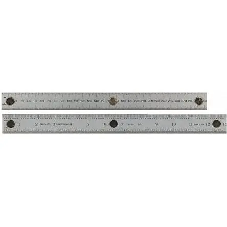 RS PRO Edelstahl Lineal Zoll, Metrisch 300 mm x 25mm, ISO-kalibriert