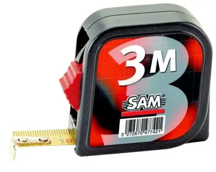 Produktfoto 1 von SAM UD Maßband, L. 3 m Metrisch 16 mm