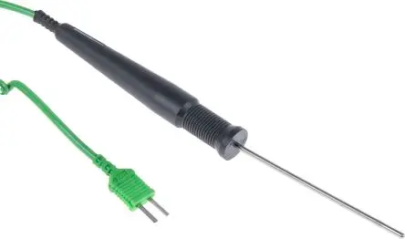 Produktfoto 1 von RS PRO Temperatursensor, K, Kuppel x 100 mm Generell, Ø 3 mm, max.Temp 1100 °C, DKD/DAkkS-kalibriert