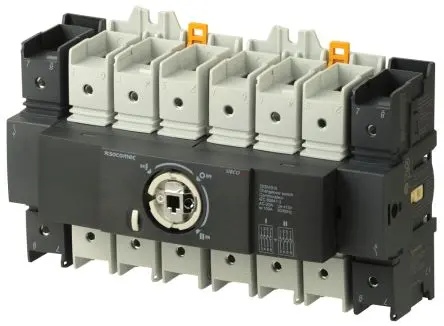 Produktfoto 1 von Socomec Umschalter 4-polig DIN-Hutschiene, Schnellanschluss, Wand 1600A, 20 A 23 kW Rot, Grau, Schwarz IP65