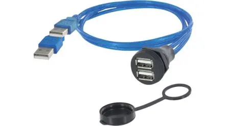 Produktfoto 1 von Encitech Connectors Stecker USB-Kabel, USB Typ A, 0.5 m Blau