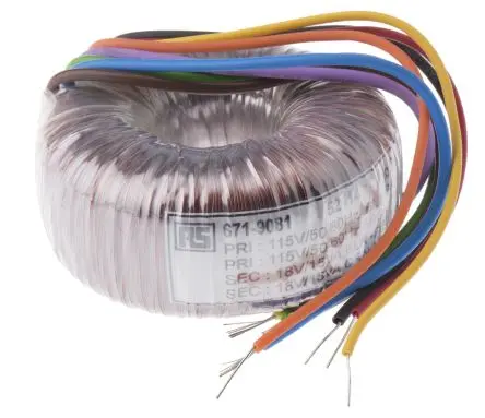 Produktfoto 1 von RS PRO Ringkerntransformator, Primär 115 V ac, 230 V ac / Sekundär 2 x 18 V ac 2 Ausg. 30 VA, 833mA 0.503 kg 60 Hz 50