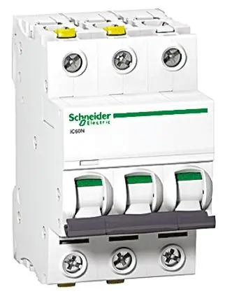 Produktfoto 1 von Schneider Electric iC60H Miniaturüberlastschalter Typ B, Pol 3-polig 16A 440V ac, Abschaltvermögen 15 kA Acti9 133 V dc