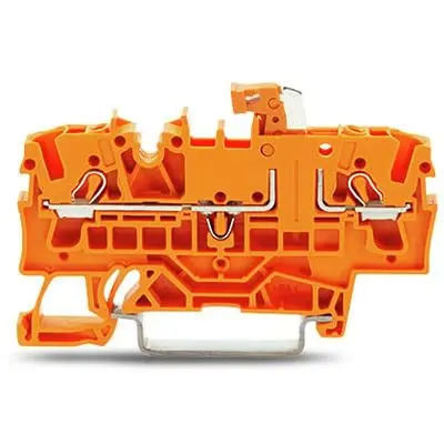 Produktfoto 1 von WAGO TOPJOB S Prüftrennklemmenblock 1 Orange, 2.5mm², 300V Einsteck-Anschluss IECEx/ATEX/CSA