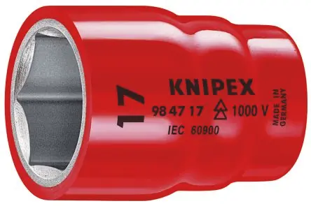 Produktfoto 1 von Knipex 1/2 in 6-Kant Buchse SW 1/2 in Sechskant VDE 1000V zugelassen x 55mm