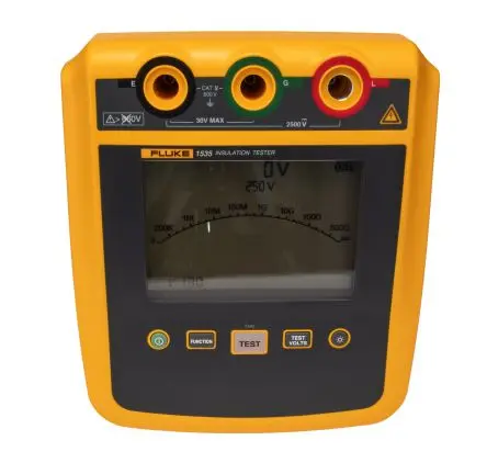 Produktfoto 1 von Fluke 1535 Isolationsprüfer 250 V, 5mA, 2500 V Isolationswiderstand Prüfgerät 500 GΩ CAT IV