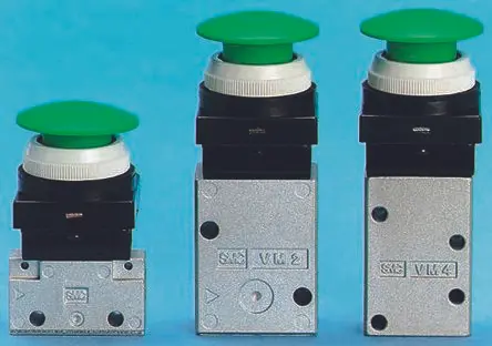Produktfoto 1 von SMC, Drucktaster VM400 Pneumatik-Steuerventil, manuell, RC Rc 1/8, Aluminiumlegierung III B