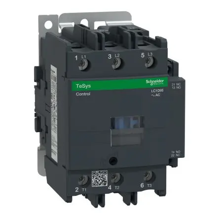 Produktfoto 1 von Schneider Electric TeSyS D Schütz 110V ac-Spule, 3-polig, 300 V dc, 1000V ac / 125 A 110V ac 45 kW 3 Schließer