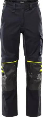Fristads 2180 FSS Herren Hose, Antistatisch, Baumwolle, Elastan, Modacryl, Polyamid, Polyurethan Marine, Gelb C44, W76