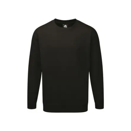 Orn 1250-15 Unisex Sweatshirt, 35 % Baumwolle, 65 % Polyester Schwarz, Größe M