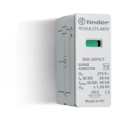 Produktfoto 1 von Finder, Überspannungsschutz, 250 V ac 7P