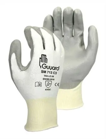 Produktfoto 1 von GUYARD SM713 C3 Arbeitshandschuhe Größe 9 Polyethylen Grau Polyurethan 20