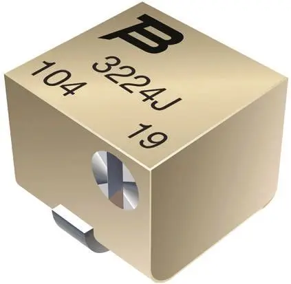 Bourns 3224 12-Gang Oberfläche Trimm-Potentiometer, Seitliche Einstellung, 500 Ω, 10 %, 0.25 W, J-Haken, L. 4.6 mm, L.