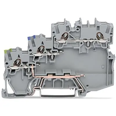 Produktfoto 1 von WAGO TOPJOB S Anschlussklemmenblock DIN-Schiene 3 Grau, 1mm², 300V Zugfederklemme