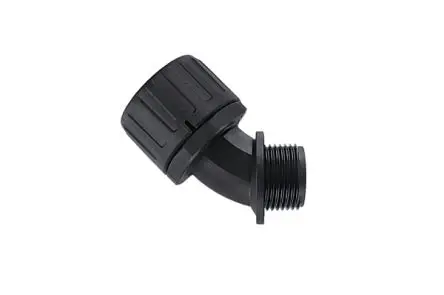 Produktfoto 1 von HellermannTyton HG45 Nylon 6.6 Kabelrohr Fitting Kabelrohr M50 42 mm Schwarz IP66