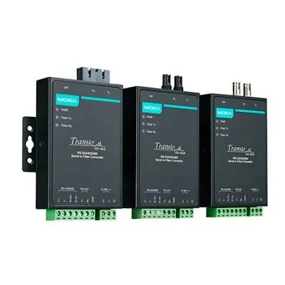 Produktfoto 1 von MOXA Ethernet-Medienkonverter 921.6kbit/s, Multimodus, Singlemode, Singlemode 40 km 921.6 kbit/s, Anschluss: RS422,