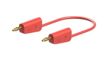 Produktfoto 1 von Staubli Messleitung 32A Stecker / Stecker, Rot Silikon-isoliert 150 cm, 30V, 60 V