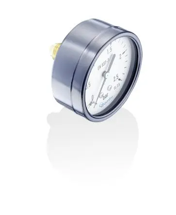 Produktfoto 1 von Bourdon Mit Gewinde MAT3 Manometer 63 mm 0 bar → 6 bar Stahl Gehäuse G 1/4