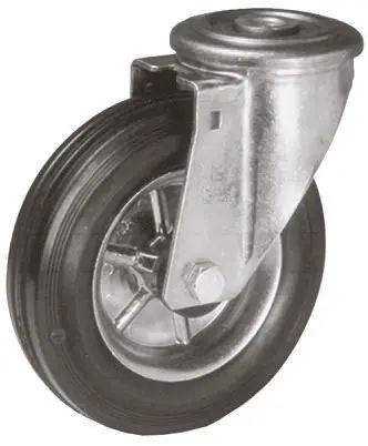 Produktfoto 1 von LAG Drehbar Rolle, Rad ø 80 mm, 60 kg, Ges H. 106 mm, Rad B. 25 mm