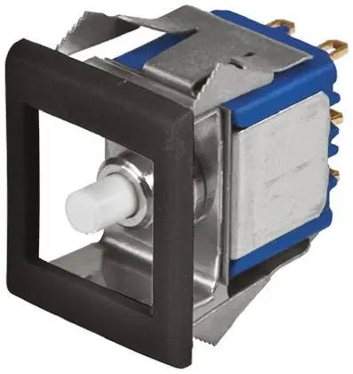 Produktfoto 1 von APEM 18000 Miniaturdruckschalter Tastend Panel Ø 12.5 x 15 mm, 2-poliger Umschalter / 100mA 30 V dc, IP65
