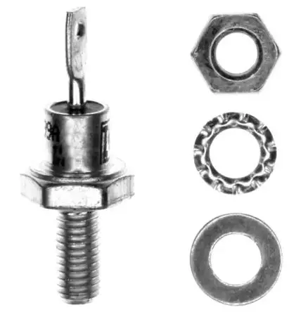 Produktfoto 1 von Vishay VS-16F Schraubanschlussklemme Diode Wechselnd Kathoden-Bolzen, 800 V / 16 A, 2-Pin DO-203AA