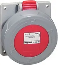 Produktfoto 1 von Legrand P17 Tempra Pro Leistungssteckverbinder Rot, 415V / 32A, Panel IP66, IP67