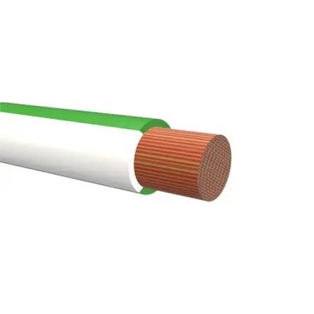 Produktfoto 1 von NEMIQ 50995 Schaltdraht 2.5 mm² 100 m Weiß, Grün Ø 2.8 mm 1 Litzen Polyvinylchlorid