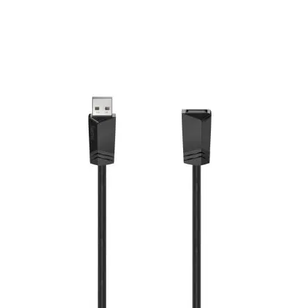 Produktfoto 1 von Hama Stecker IC-Buchse USB-Kabel, USB Typ A Buchse / USB Typ A, 5 m USB 2.0 Schwarz