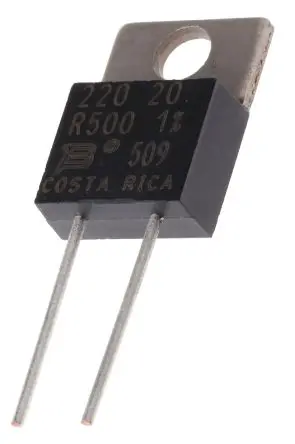Produktfoto 1 von Bourns PWR220T Dickschicht Widerstand, Radial 500 mΩ 1 % / 20 W