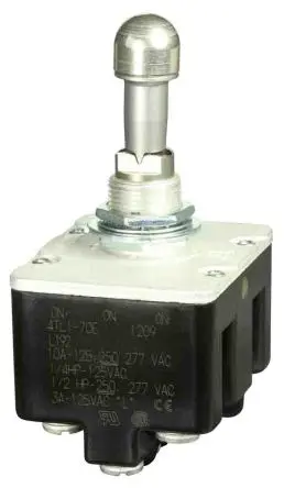 Produktfoto 1 von Honeywell Buchse Kippschalter 4-poliger Schließer, Ein-Ein-Ein, 28 V dc, 125 V ac, 20A, Schraube