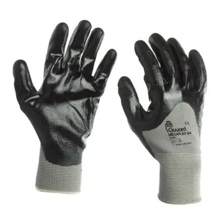 Produktfoto 1 von GUYARD MECA FLEX FULL Arbeitshandschuhe  Größe 9 Nylon Nylon Schwarz Nitril 10