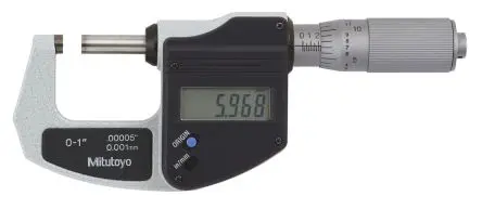 Produktfoto 1 von Mitutoyo Batteriebetrieben Außen- Mikrometer Beide, 0 mm bis 25 mm / ±0.0001 in, ISO-kalibriert