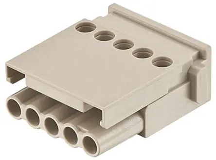 Produktfoto 1 von HARTING HAN Modular Modul für robusten Stromversorgungsstecker Buchse, 5-polig 16A, Kabel, Steckverbindermodul für