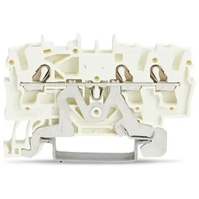 Produktfoto 1 von WAGO TOPJOB S Anschlussklemmenblock DIN-Schiene 1 Weiß, 2.5mm² Einsteck-Anschluss IECEx/ATEX/CSA